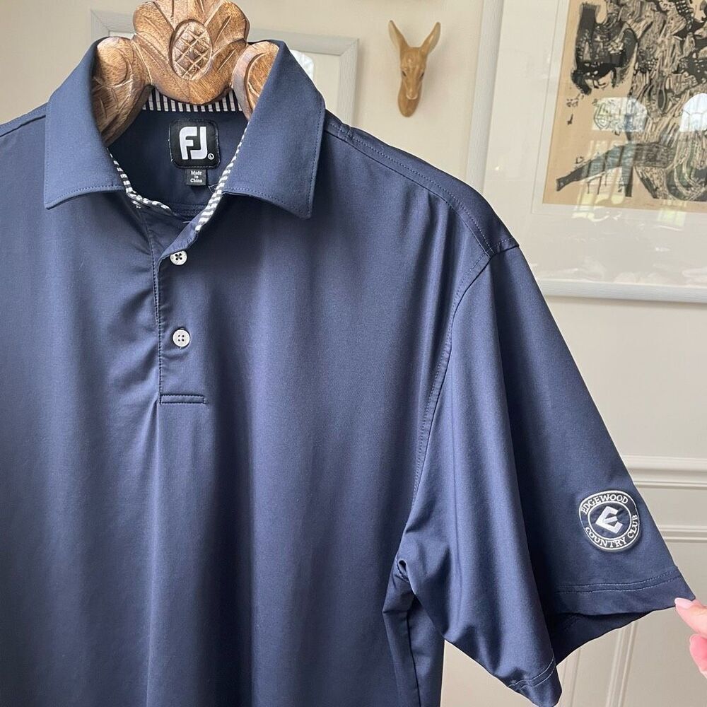 FootJoy Edgewood Country Club Dark Blue Polo Golf Shirt L